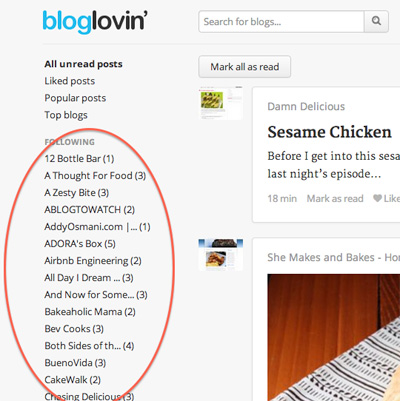 Bloglovin subscription list Bloglovin subscription list