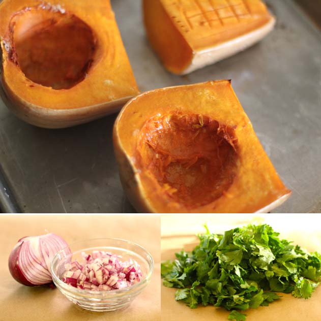 Roasted Squash, Onions, and Cilantro Roasted Squash, Onions, and Cilantro